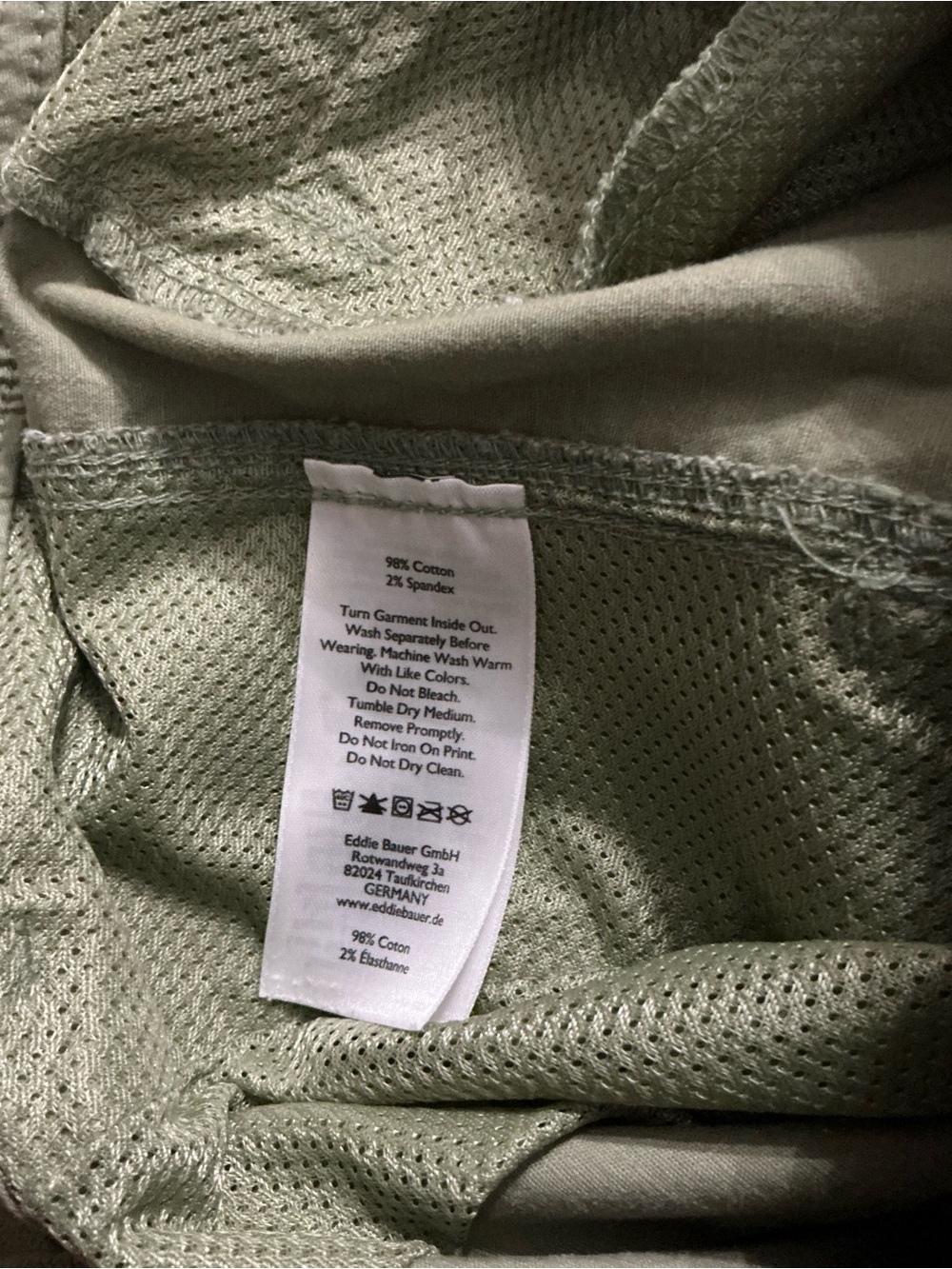 Eddie Bauer Olive Green Flat Front Drawstring Shorts - Picture 14 of 14
